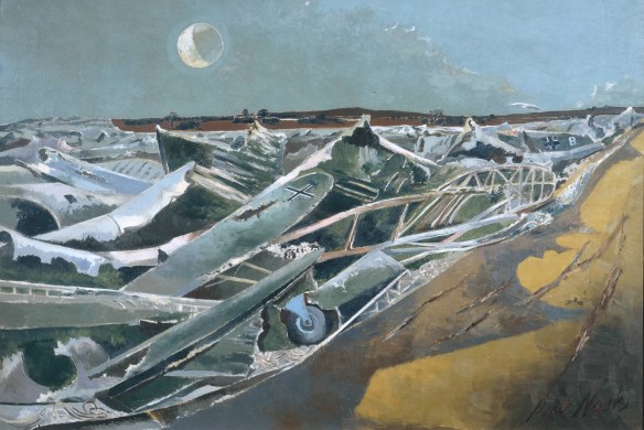 Paul Nash, Totes Meer (Dead Sea) (1940-41, Oil on canvas, support: 1016 x 1524 mm, frame: 1170 x 1680 x 97 mm. Tate. Presented by the War Artists Advisory Committee, 1946.)