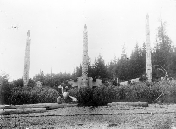 Emily Carr sketching on the beach